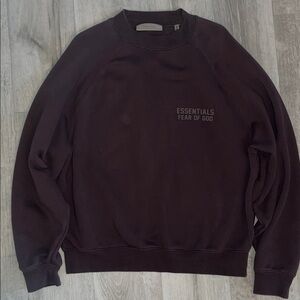 Essentials Fear Of God Unisex Crewneck sweatshirt in Brown size Medium  NWOT 💎💎
